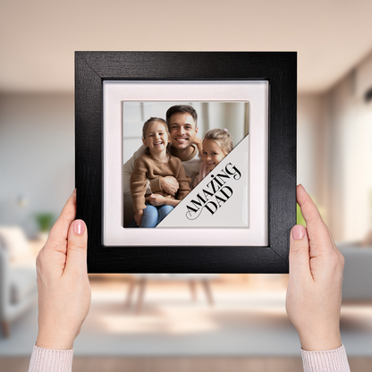 Amazing Dad – Personalised Square Framed Ceramic Tile