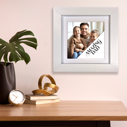 Amazing Dad – Personalised Square Framed Ceramic Tile
