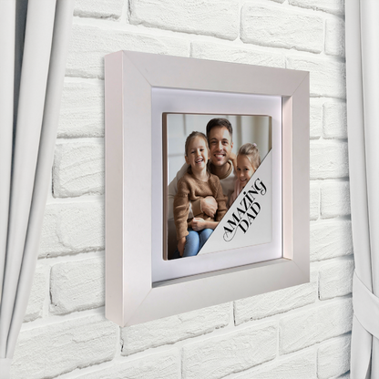 Amazing Dad – Personalised Square Framed Ceramic Tile