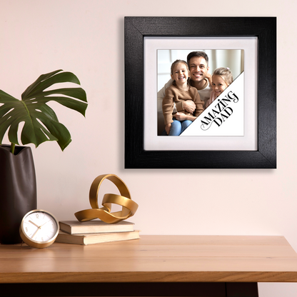 Amazing Dad – Personalised Square Framed Ceramic Tile