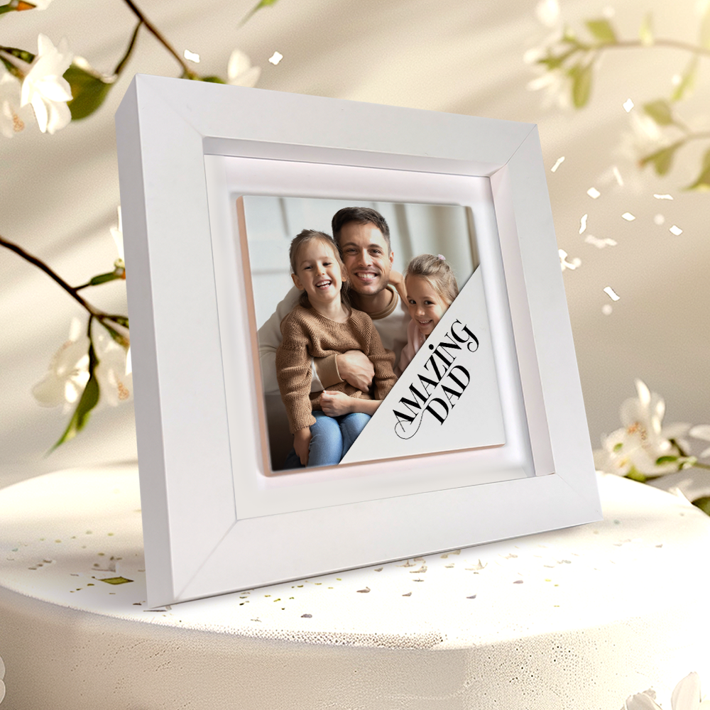 Amazing Dad – Personalised Square Framed Ceramic Tile