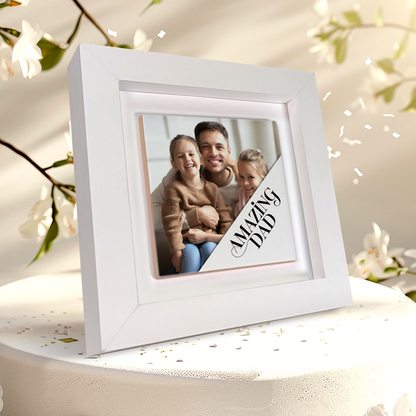 Amazing Dad – Personalised Square Framed Ceramic Tile