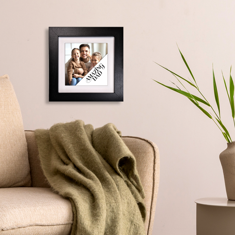 Amazing Dad – Personalised Square Framed Ceramic Tile