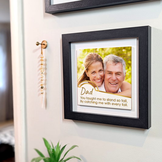 Dad Stand So Tall  – Personalised Square Framed Ceramic Tile