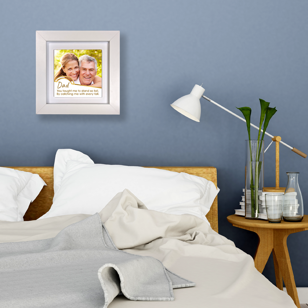 Dad Stand So Tall  – Personalised Square Framed Ceramic Tile