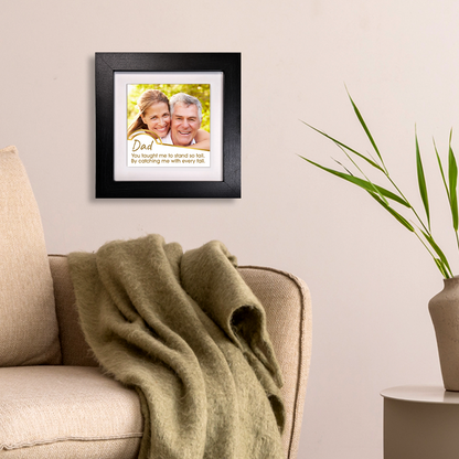 Dad Stand So Tall  – Personalised Square Framed Ceramic Tile