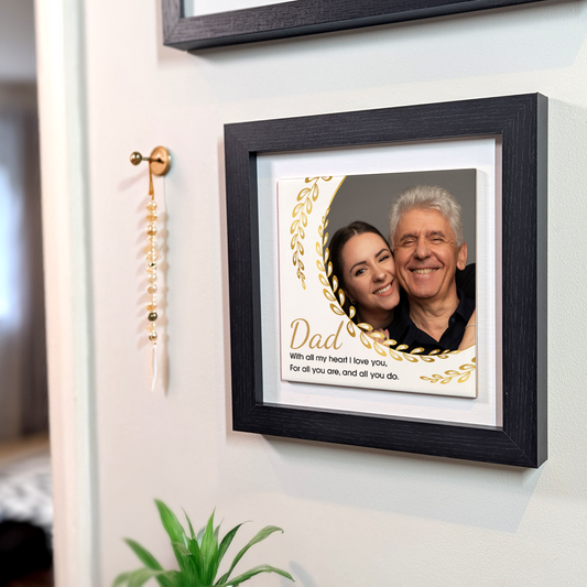 With All My Heart I Love You – Personalised Square Framed Ceramic Tile