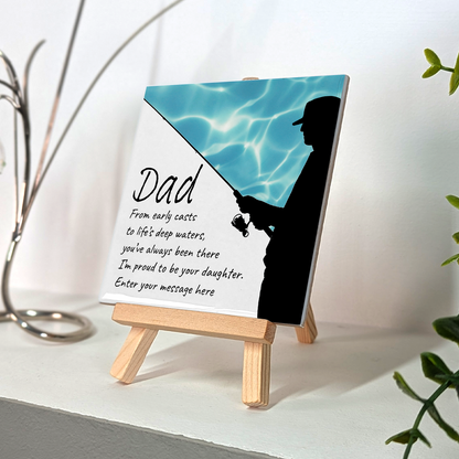 Early Cast – Personalised Ceramic Tile with Easel