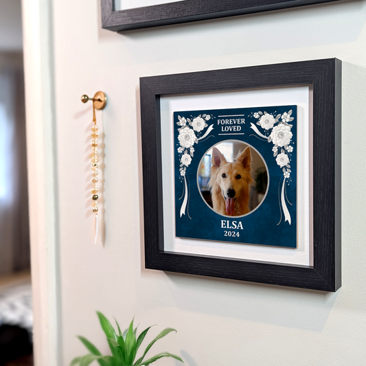 Pet Memorial – Personalised Square Framed Ceramic Tile