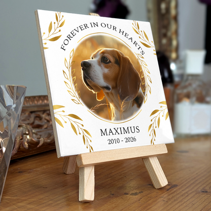 Forever In Our Hearts – Personalised Ceramic Tile with Easel