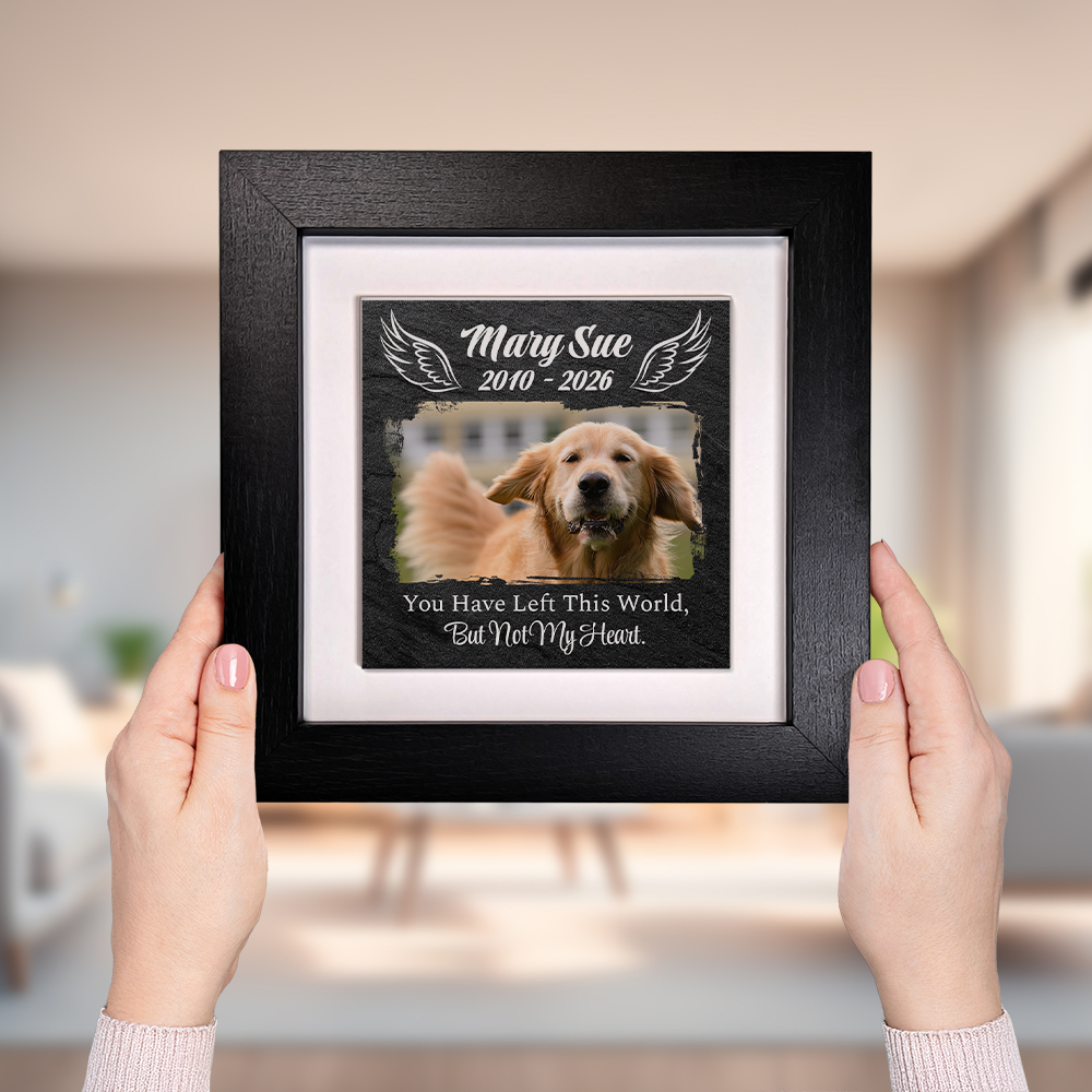 You Have Left This World – Personalised Square Framed Ceramic Tile