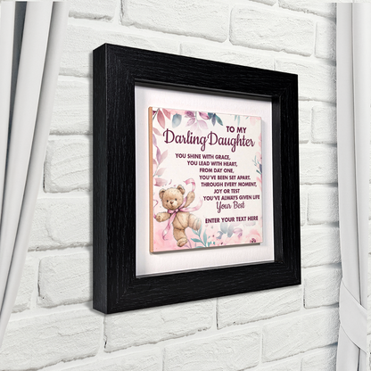 To My Darling Daughter – Personalised Square Framed Ceramic Tile