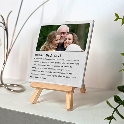 Great Dad Noun – Personalised Ceramic Tile with Easel