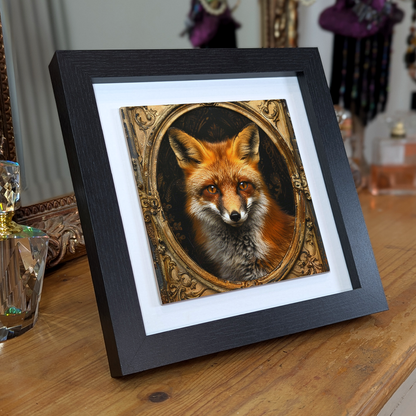 The Fox Framed Gothic Ceramic Art Tiles