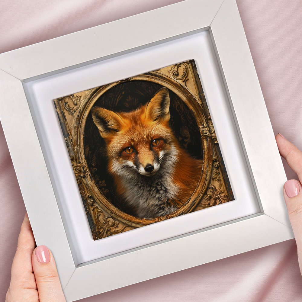 The Fox Framed Gothic Ceramic Art Tiles