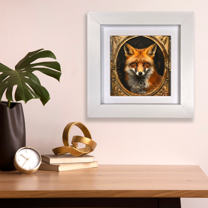 The Fox Framed Gothic Ceramic Art Tiles