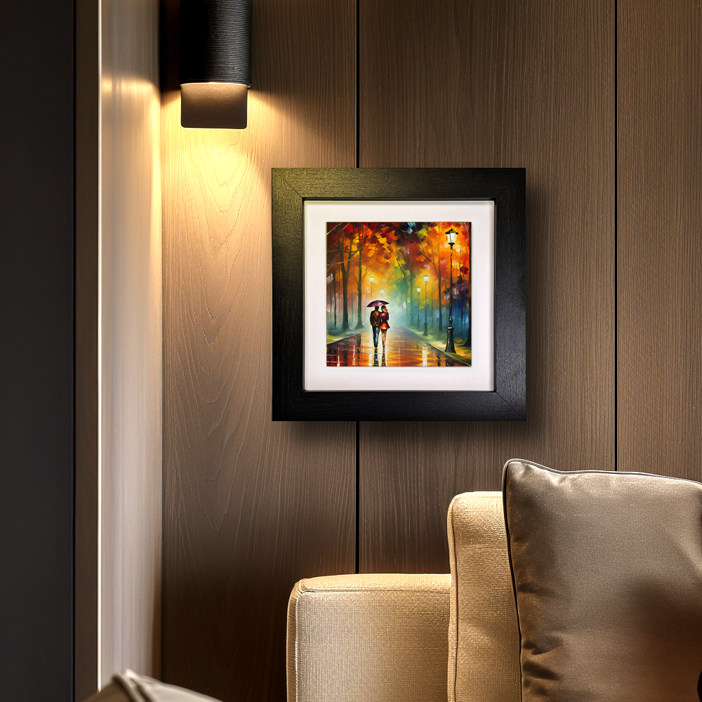 Autumn Stroll  Framed Ceramic Art Tiles