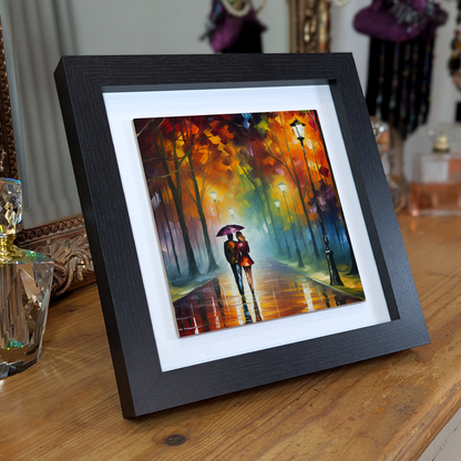 Autumn Stroll  Framed Ceramic Art Tiles
