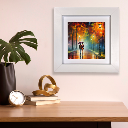 Autumn Stroll  Framed Ceramic Art Tiles