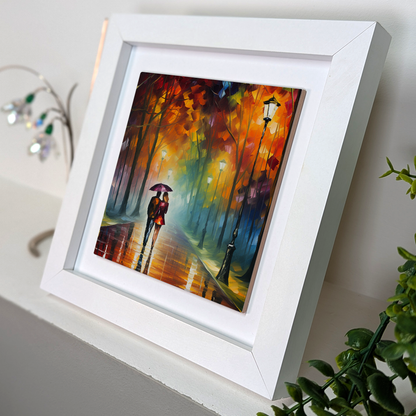 Autumn Stroll  Framed Ceramic Art Tiles