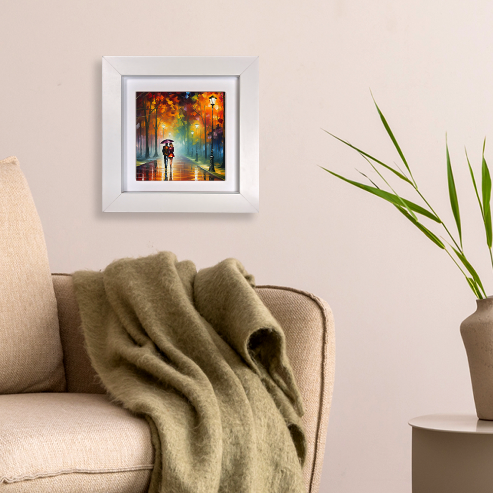Autumn Stroll  Framed Ceramic Art Tiles