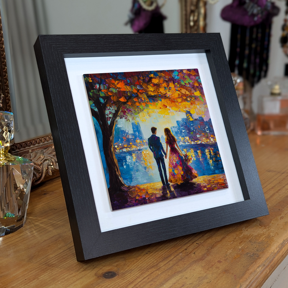 Twilight Reflections Framed Ceramic Art Tiles