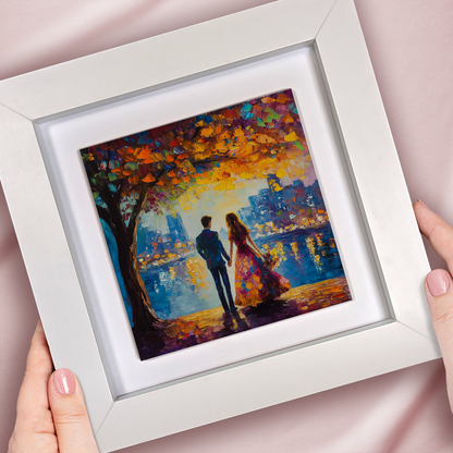 Twilight Reflections Framed Ceramic Art Tiles