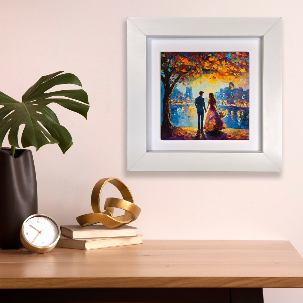 Twilight Reflections Framed Ceramic Art Tiles