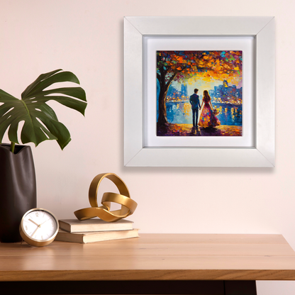 Twilight Reflections Framed Ceramic Art Tiles