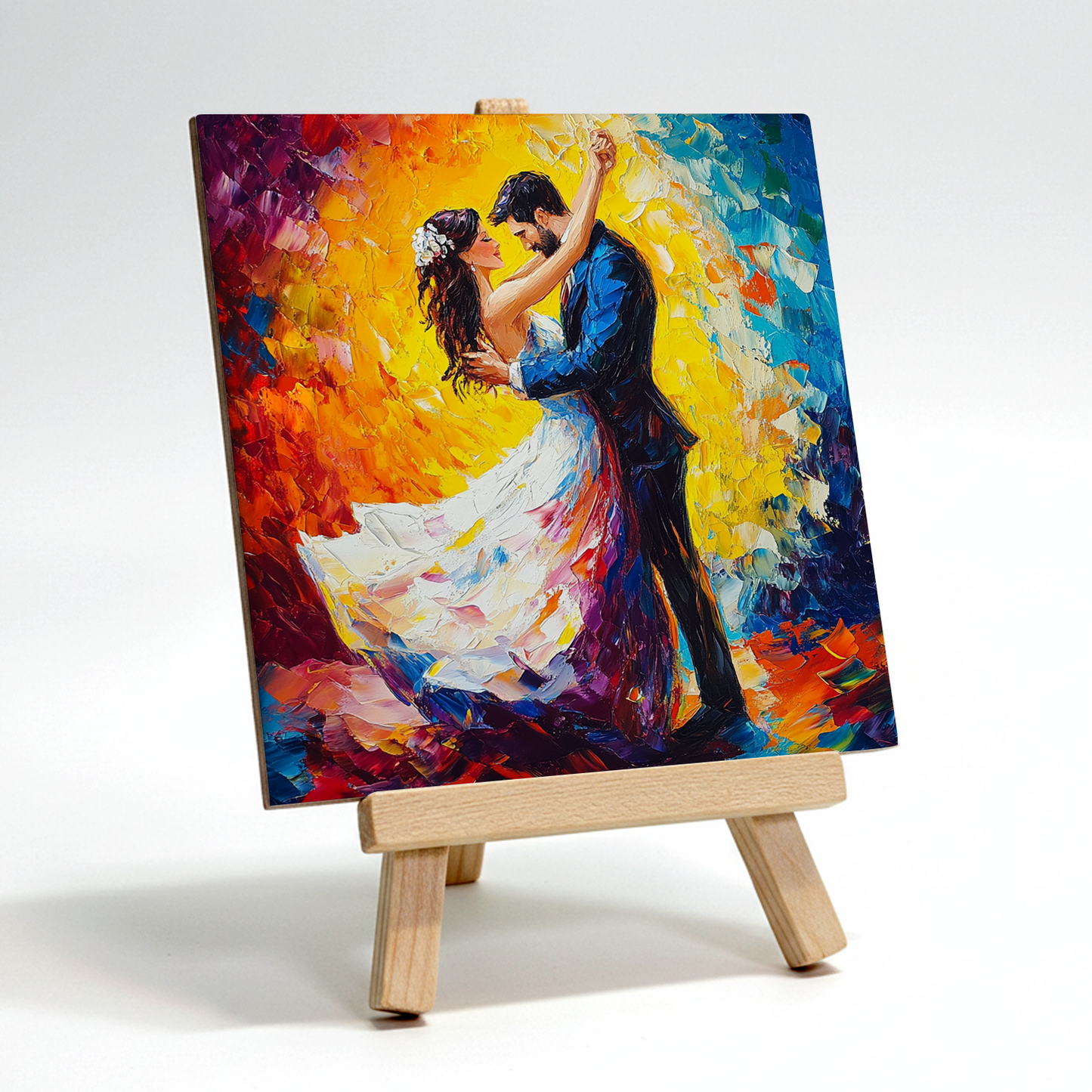 First Dance Ceramic Art Tile with Easel