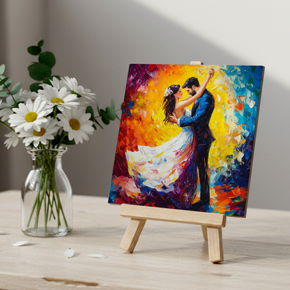 First Dance Ceramic Art Tile with Easel