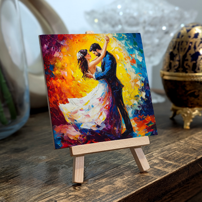 First Dance Ceramic Art Tile with Easel