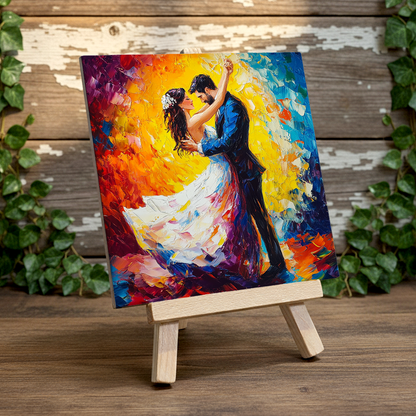 First Dance Ceramic Art Tile with Easel