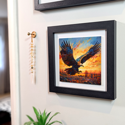 Golden Eagle Framed Ceramic Art Tiles