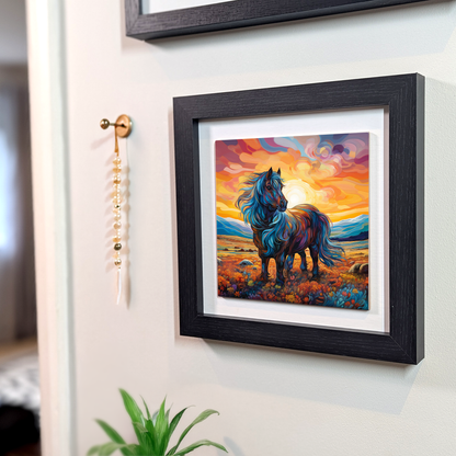 Shetland Pony Framed Ceramic Art Tiles