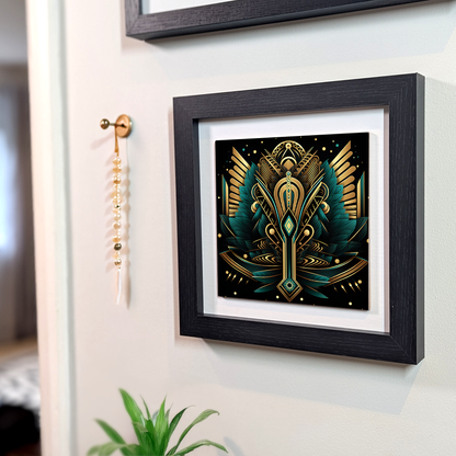 Emerald Majesty Framed Ceramic Art Tiles