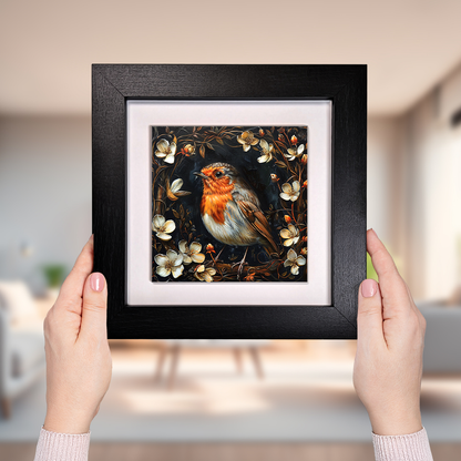 The Robin Framed Gothic Ceramic Art Tiles