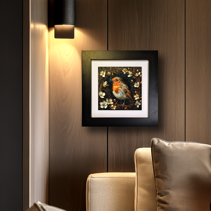 The Robin Framed Gothic Ceramic Art Tiles