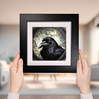 The Crow Framed Ceramic Framed Art Tiles