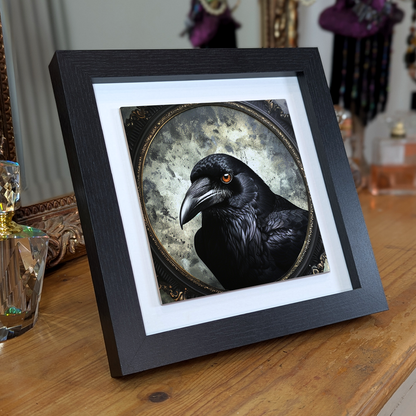 The Crow Framed Ceramic Framed Art Tiles