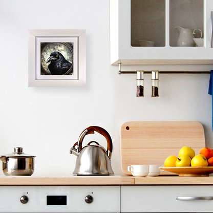 The Crow Framed Ceramic Framed Art Tiles