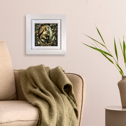 The Squirrel Framed Gothic Ceramic Art Tiles