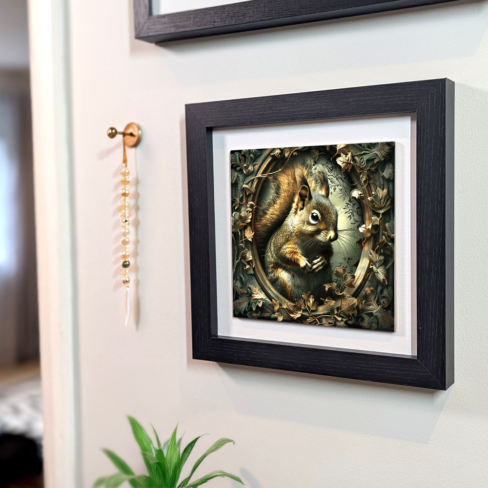 The Squirrel Framed Gothic Ceramic Art Tiles
