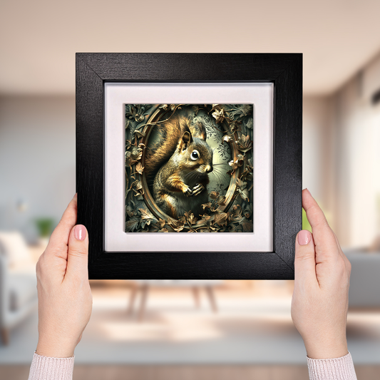 The Squirrel Framed Gothic Ceramic Art Tiles