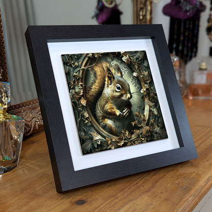 The Squirrel Framed Gothic Ceramic Art Tiles