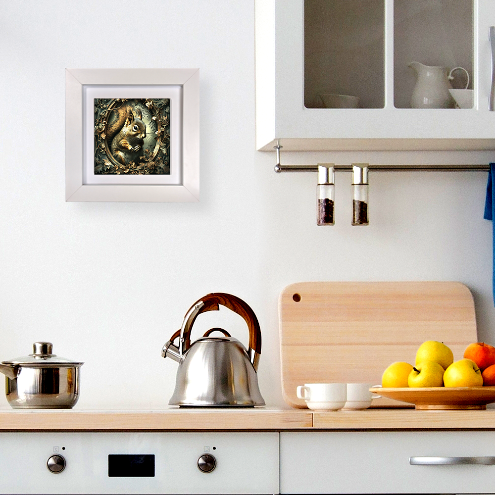 The Squirrel Framed Gothic Ceramic Art Tiles