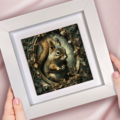 The Squirrel Framed Gothic Ceramic Art Tiles