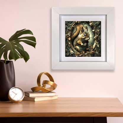 The Squirrel Framed Gothic Ceramic Art Tiles