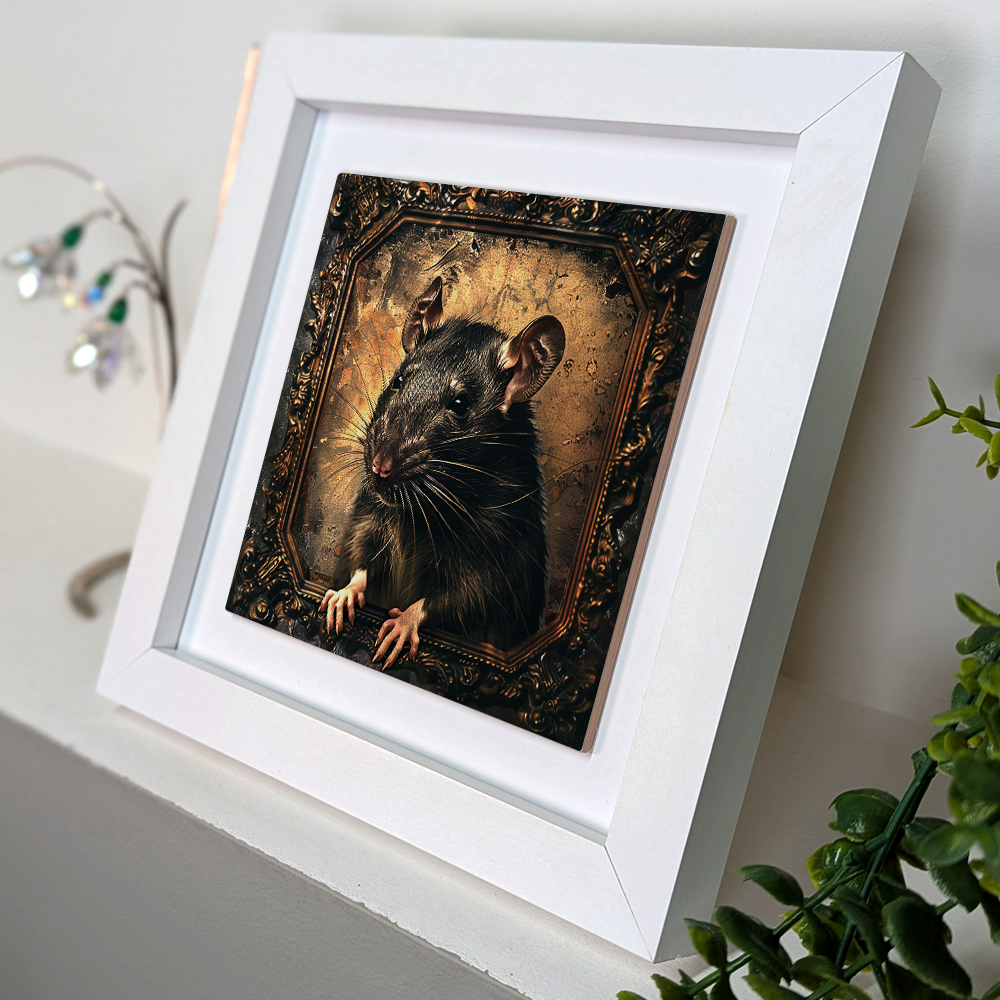 The  Rat Framed Gothic Ceramic Art Tiles