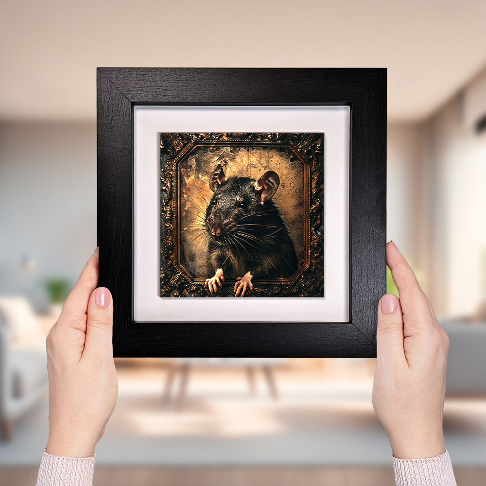 The  Rat Framed Gothic Ceramic Art Tiles